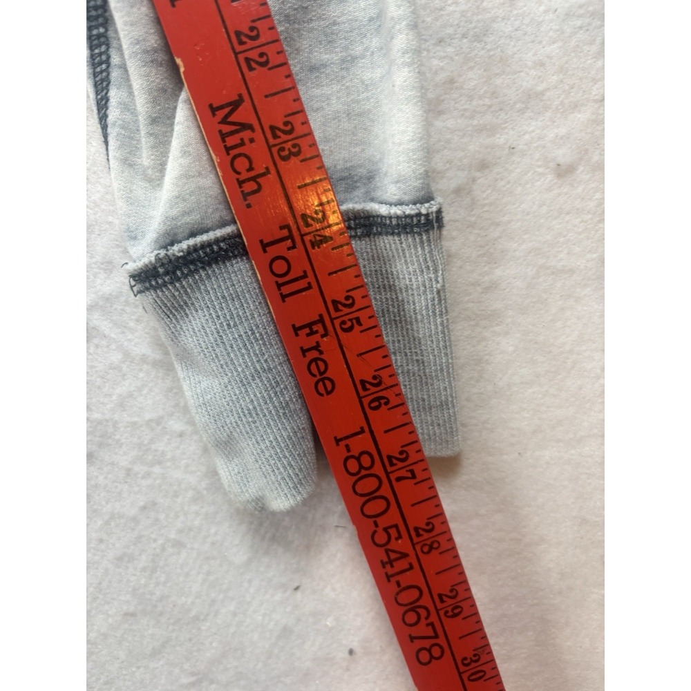 J America Acid Wash Grey Hoodie M Oversized Kangaroo Pocket MITTEN BREWING CO - Picture 2 of 10